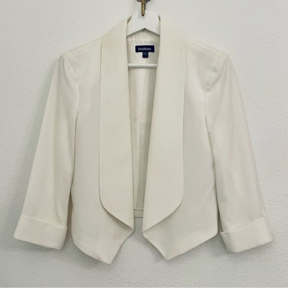 Bebe Open Blazer Jacket with 3/4 Sleeves